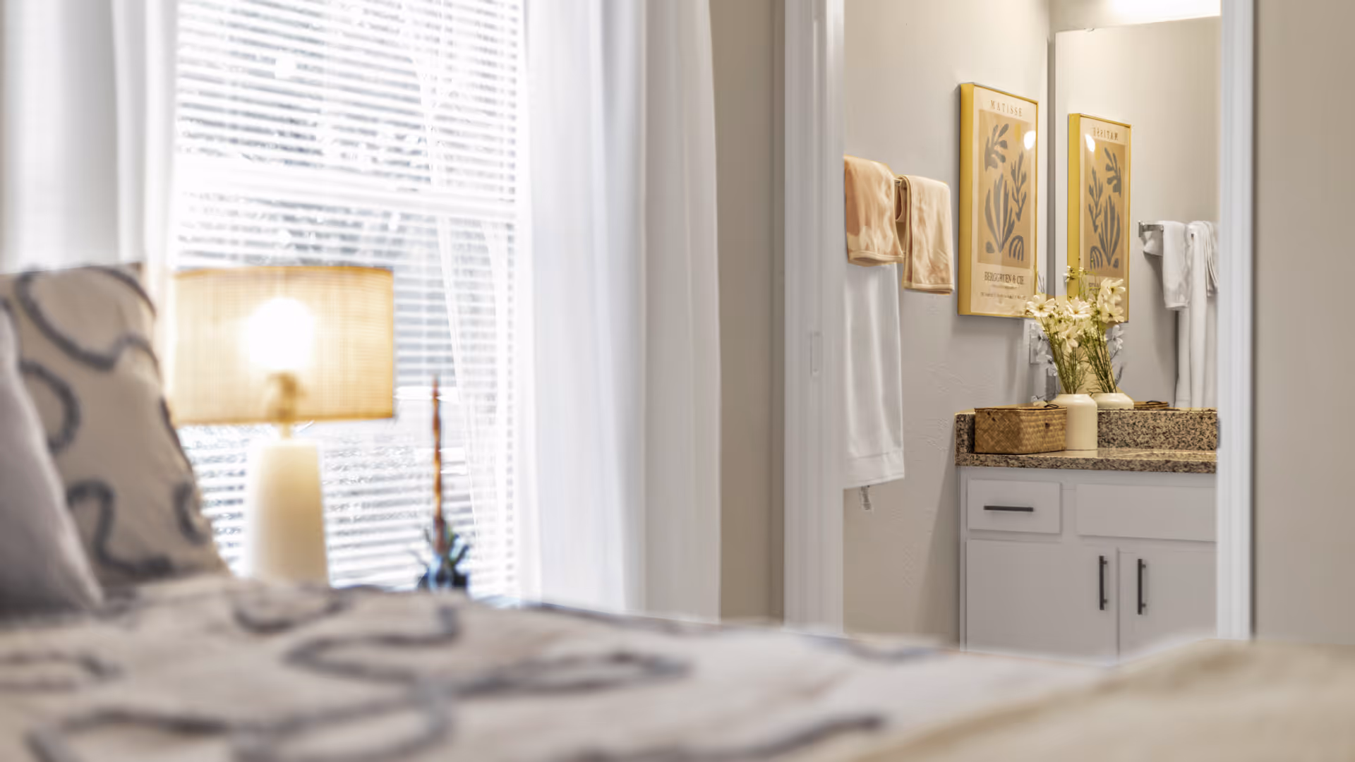 A bright and functional 3-bedroom layout designed around calm student living, blending comfortable shared spaces with private areas that support focus and everyday routines.